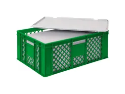 Euronorm-stapelbak,m. isoleerbox,HxLxB 240x600x400mm,43/20,4l,HDPE
