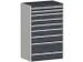ladekast HxBxD 1600x1050x650mm 9laden RAL7035 front RAL7016