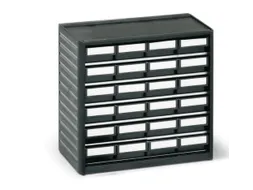 ESD-assortimentskast,HxBxD 290x310x180mm,24lade(n),laden zwart