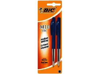 Balpen Bic M10 medium blauw blister à 2 stuks - 3