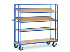 Etagewagens 3 Etages 4395 Hout 500kg Laadvlak 1250x610mm Ral5007