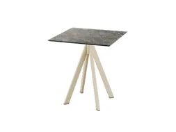 bistrotafel,HxBxD 730x700x700mm,rechthoekig,4voeten zandkleuren