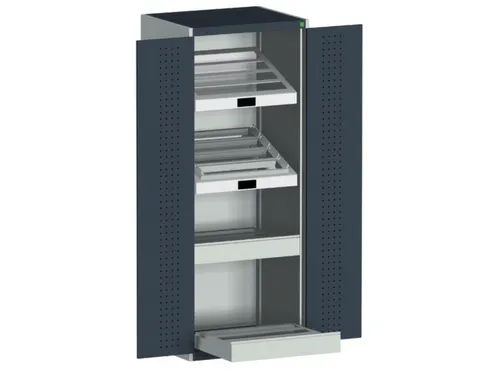 systeemkast HxBxD 2000x800x650mm CNC-lade 2laden Ral7035 Ral7016