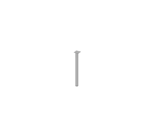 steunvoet,HxBxD 680-760x40x40mm,staal,aluminium-zilver