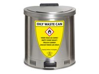 afvalbak voor poetsdoeken RVS 50l HxBxD 540x495x505mm m. pedaal