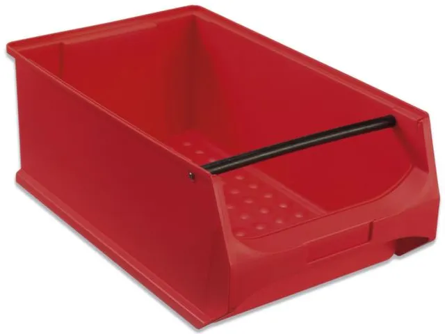Bac À Bec Hxlxp 200X300X500Mm Pp Avec Barre Support Rouge