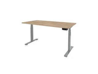 Dextro Plus Zit-sta Bureau Elektrisch 120x80 honey castello 25mm alu - 1