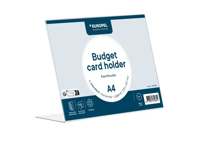 Kaarthouder Budget L-Standaard A5 1,5 Mm Liggend Acryl set van 5 stuks