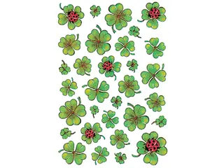 Sticker Etiket Herma 5438 Klavertje Vier 93 stuks - 1