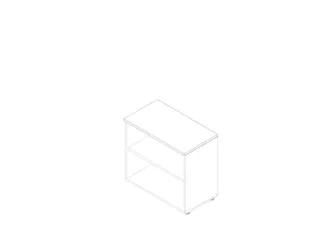 kantoorstelling,HxBxD 730x800x450mm,1xhouten vloer,2ordnerhoogtes - 1