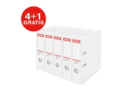 Ordner Esselte No.1 72mm PP 30% gerecycled folie Multipack wit 5 stuks