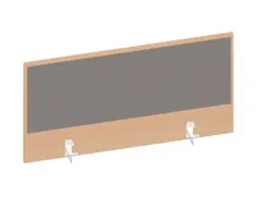 baliepaneel,v. bureau,aanbouw achter,B 1000mm,NE-esdoorn,BN8078-grijs