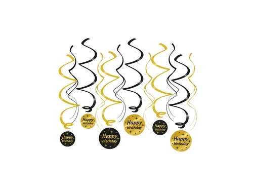 Classy party swirls Happy birthday