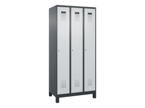 locker,HxBxD 1950x900x500mm,3vak,vak B 300mm,cil.-slot,voeten