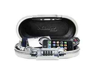 Draagbare kluis MasterLock Safe space met combinatieslot en kabel wit - 1