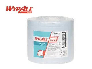 Poetsrol WypAll L20 2-laags 23,5x190m 500vel blauw 7300 - 1