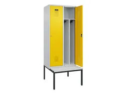 locker met bank,voor scheiding van kleding,HxBxD 2120x800x815mm,2vak