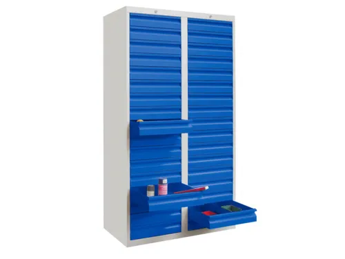 ladekast HxBxD 1800x1000x500mm 34laden RAL7035 front RAL5010