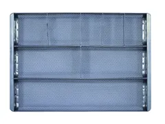 MESHORG metalen lade-organizer 7-vaks metaal zilvergrijs