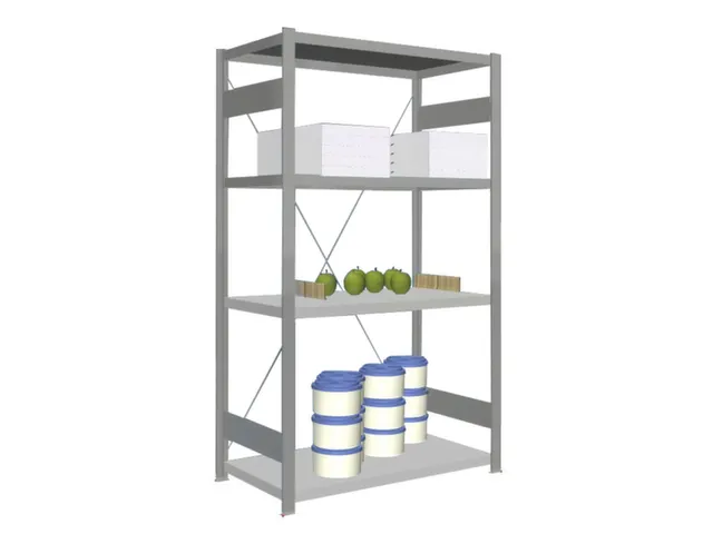 Rvs Inhaakstelling Basis 1750x1060x535mm 4legborden Vaklast 200kg