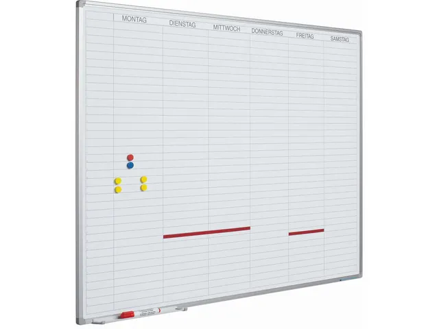 Planbord 90x120cm Softline profiel 8mm Werkdagen DU incl. dagenstrook