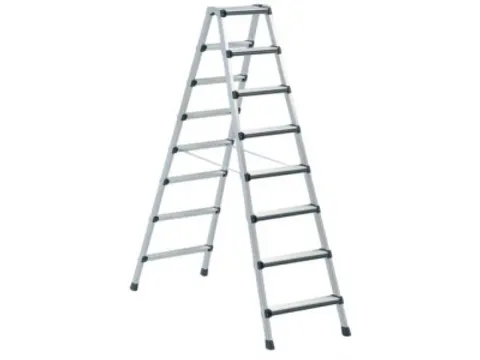 trapladder,NL,beide zijden,2x8treden,m. bekleding,balk L 2,18m