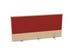 opzetpaneel,v. bureau,aanbouw achter,B 1200mm,NE-esdoorn,BN4011-rood
