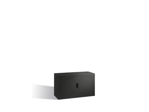 jaloeziedeurkast,HxBxD 695x1200x420mm,1xStalen bodem,rolluik RAL7021