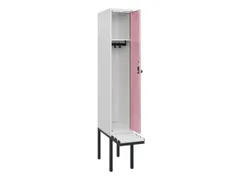 locker met bank,HxBxD 1950x300x815mm,1vak,vak B 300mm,draaigrendel