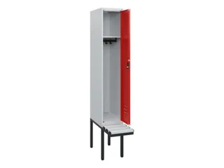 locker met bank,HxBxD 1950x300x815mm,1vak,vak B 300mm,cil.-slot - 2