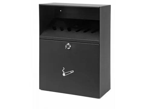 Wandasbak met dak Zwart