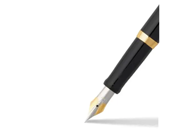 Stylo plume SHEAFFER Sagaris E9471 F Noir brillant ton or