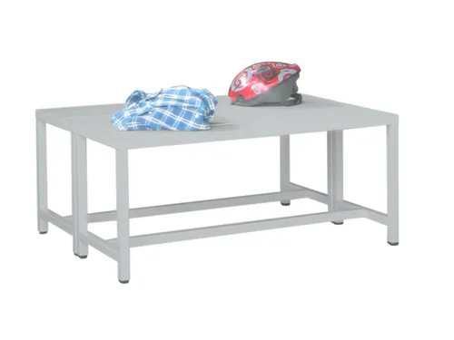 Omkleedbank L 1000mm Kunststof Zitlatten Dubbelzijdig Frame Ral5012