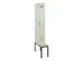 locker met bank,voor scheiding van kleding,HxBxD 2120x300x815mm,1vak