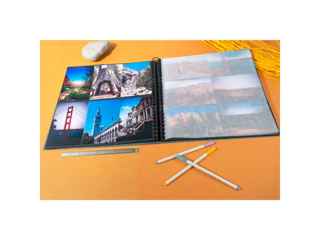 Fotoalb spir 60p zwt 32x32 PAON eendenbl