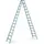 veiligheidsladder,beide zijden,2x14treden m. R13-laag,balk L 3,95m
