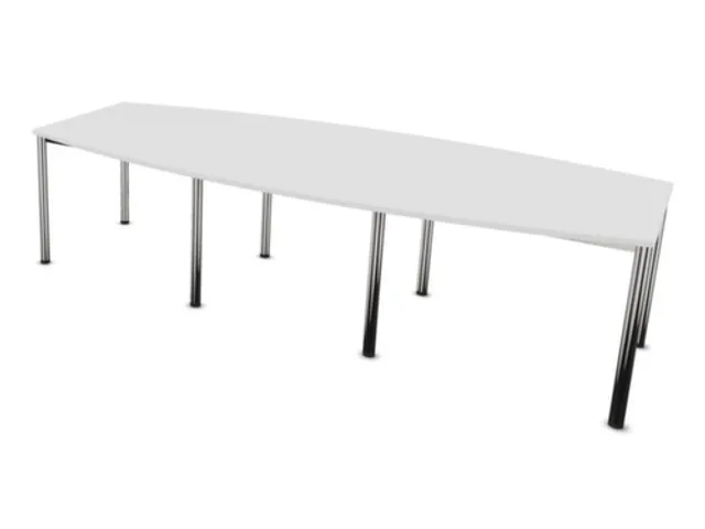 vergadertafel,HxBxD 740x2800x1200mm,vatvormig,Bl-wit
