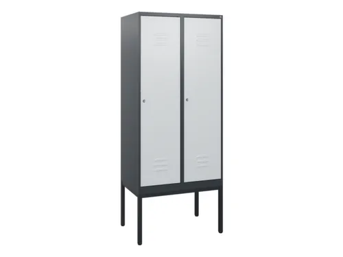 locker,HxBxD 1950x800x500mm,2vak,vak B 400mm,cil.-slot,voetonderstel