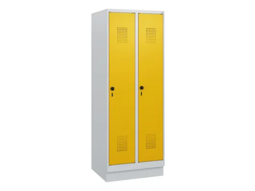 schoollocker,HxBxD 1630x600x500mm,2vak,vak B 300mm,draaigrendel,sokkel