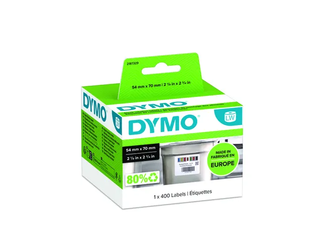 Etiket Dymo LabelWriter voedsel 54x70mm wit 1 rol 400 etiketten