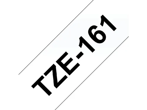 Labeltape Brother P-touch TZe-161 standaard 36mm zwart op transparant