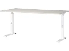In hoogte verstelbaar bureau,HxBxD 680-910x1600x800mm,blad lichtgrijs