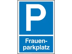 parkeerplaatsbord,symbool/tekst: "Vrouwenparkeerplaats",Polystyreen