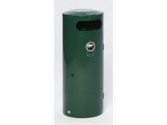 Combi-Asbak 70 Liter HxØ 1045x420mm Ral6005 Afsluitbaar Staal Groen
