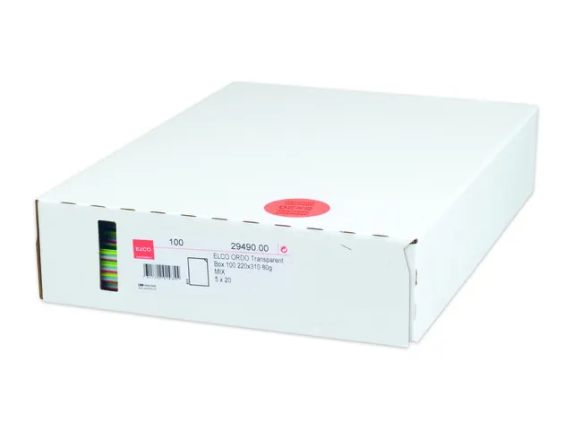 Transparant L-map A4 assorti 100 stuks