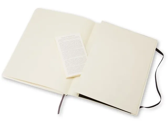 Notitieboek Moleskine XL 190x250mm blanco soft cover zwart