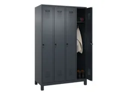 locker,HxBxD 1950x1200x500mm,4vak,vak B 300mm,draaigrendel,voeten