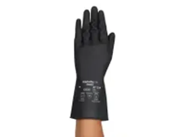 OUTLET Ansell AlphaTec 87-118 natuurrubberen latex handschoen Zwart ma