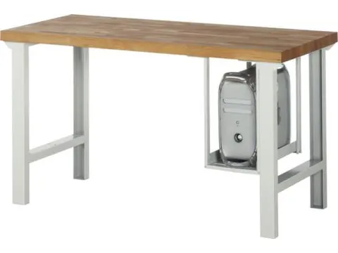 CPU-houder,v. werkbank,HxBxD 500x150-230x500mm,staal,RAL7035