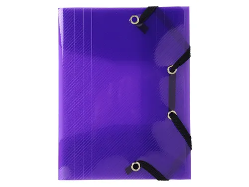 Elastomap 3-Kleps Polypropyleen Crystal Pocket Formaat 12x16cm Assorti